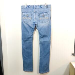 Aeropostale Hailey skinny flare midrise Cowgirl Tough flap pocket jeans 11/12 L